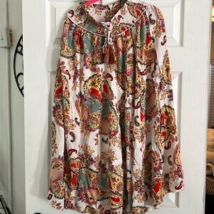 Paisley palazzo swim cover up pants